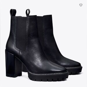 Tory Burch Black Leather Ankle Booties